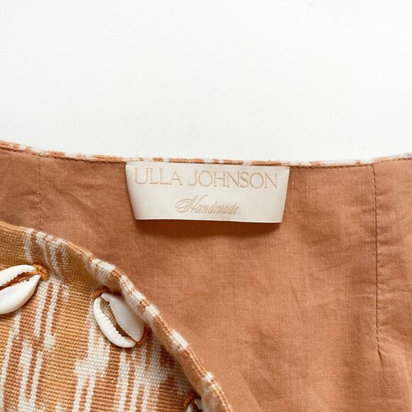 Ulla Johnson Valory Sea Shell Embroidered Ruffled Midi Dress Size 8 - Picture 8 of 13